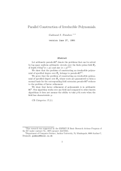 Parallel Construction of Irreducible Polynomials.
