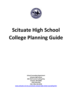 College Planning Guide - Scituate Public Schools