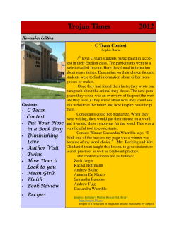 Trojan Times 2012 - Duneland School Corporation