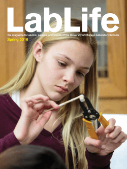 Spring 2016 - University of Chicago Laboratory Schools