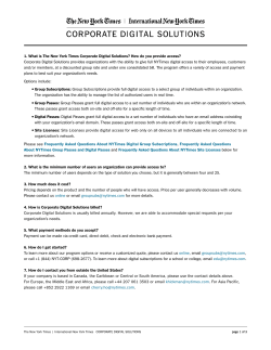 1. What is The New York Times Corporate Digital Solutions? How do