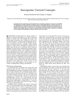 Sarcopenia: Current Concepts