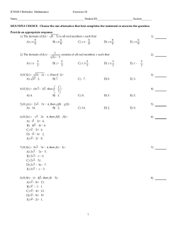Exercises #8