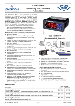 EC2-5x2 Series Condensing Unit Controllers EC2