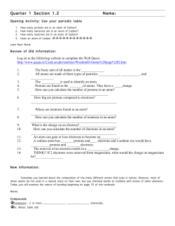 Quarter 1 Section 1.2 Name: