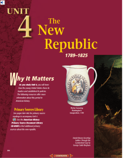 Chapter 8: A New Nation, 1789-1800