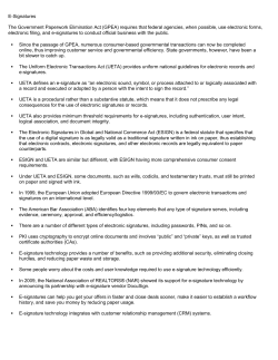 E-Signatures The Government Paperwork Elimination Act (GPEA