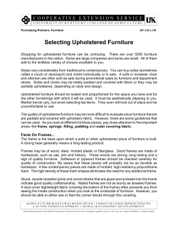 Selecting Upholstered Furniture