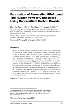 Fabrication of Fine-celled PP/Ground Tire Rubber Powder