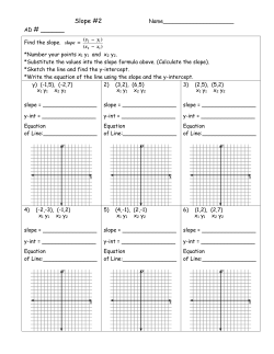Slope #2 AD # ______