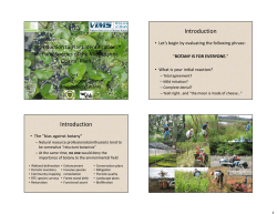 Introduction to Botany - Preliminaries