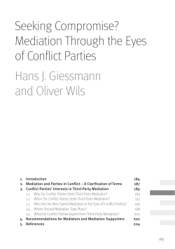 Seeking Compromise? Mediation Through the Eyes
