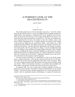 A Feminist Look at the Death Penalty