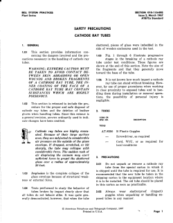 Safety Precaustions Cathode Ray Tubes