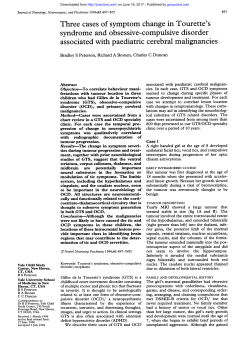 Three cases ofsymptom change in Tourette`s syndrome and
