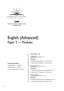 (Advanced) Paper 2 - NSW Education Standards Authority