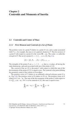 Centroids and Moments of Inertia