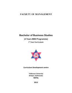 BBS 1st Year Syllabus with curriculum