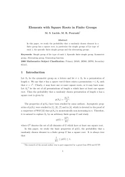 Elements with Square Roots in Finite Groups 1 - Math