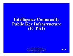 Intelligence Community Public Key Infrastructure (IC PKI)