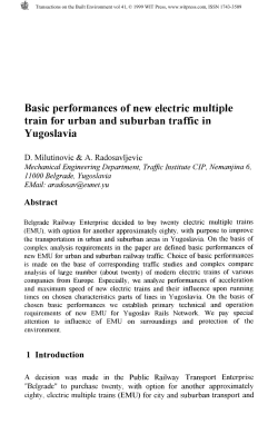 Basic performances of new electric multiple train for
