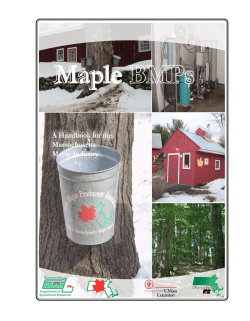 Maple Syrup BMPs - UMass Extension