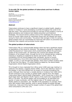 To be with TB - Communicare