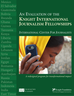 An Evaluation of the Knight International Journalism Fellowships
