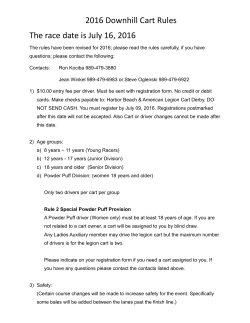 2016 Downhill Cart Rules