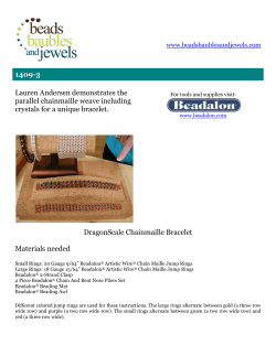 Lauren Anderson demonstrates the parallel chainmaille weave