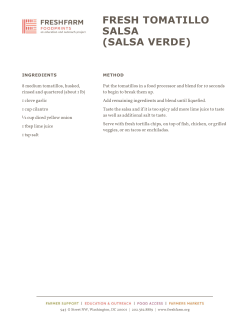 FRESH TOMATILLO SALSA (SALSA VERDE)