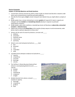 Landforms shaped by running water
