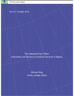 The Unbanked Four-Fifths