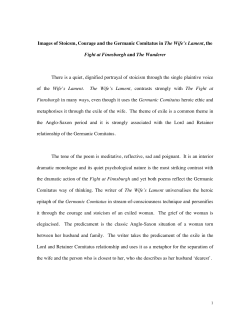 Images of Stoicsm, Courage and the Germanic Comitatus in The