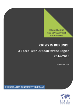 crisis in burundi - Institut de Relations Internationales et Strat&eacute;giques