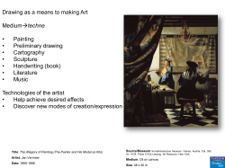Drawing as a means to making Art Medium techne