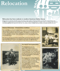 Relocation has been endemic to modern American Indian history