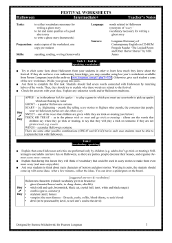 Teacher`s Notes