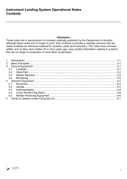Instrument Landing System Operational Notes