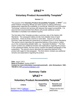 ITI: Voluntary Product Accessibility Template