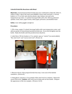 Colorful Drink Mix Reactions with Metal Materials: unsweetened