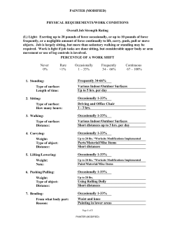Painter Modified - Physical Requirements