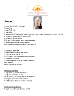 Snacks - Fitness by Jeri
