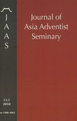 Journal of Asia Adventist Seminary for 2010 - Vol. 13