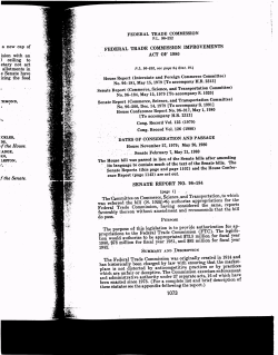 FEDERAL TRADE COMMISSION IMPROVEMENTS ACT OF 1980
