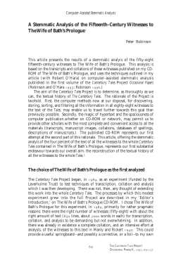 A Stemmatic Analysis of the Fifteenth