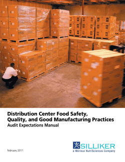 Distribution Center Food Safety, Quality, and Good