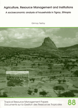 Agriculture, resource management and institutions