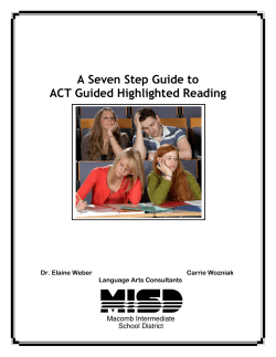 7 step guide to ACT Highlighted Reading