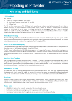 Key flood terms and definitions